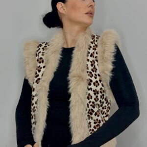 Chaleco Leopardo Beig