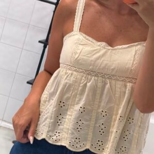 Camisa Beig Bordada